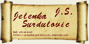Jelenka Surdulović vizit kartica